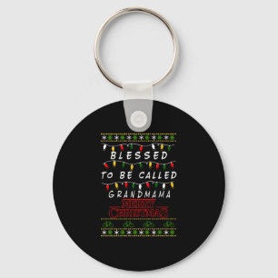 Blessed To Be Grandmama Grandma Gift Christmas Key Ring