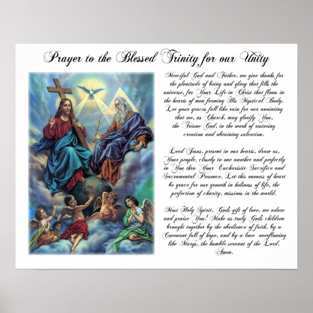 Blessed Trinity Prayer for Unity Poster (Front)