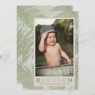 Blessed Tropical Christmas Photo Holiday Card