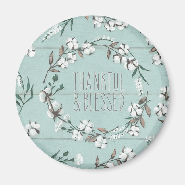 Blessed VI Mint | Thankful & Blessed Magnet (Front)