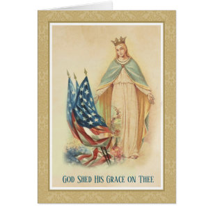 Blessed Virgin Mary American Flag