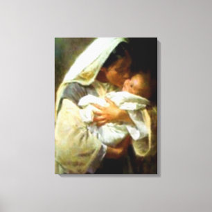 Blessed Virgin Mary and Infant Child Jesus Canvas Print