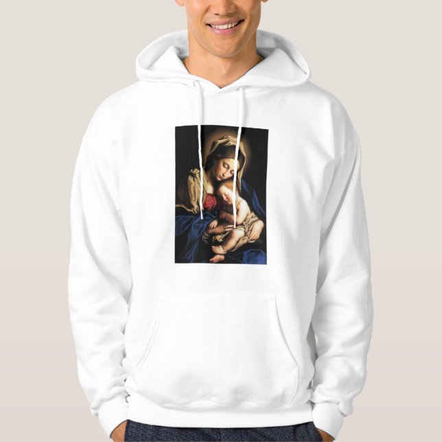 Blessed Virgin Mary and Infant Child Jesus Hoodie (Front)