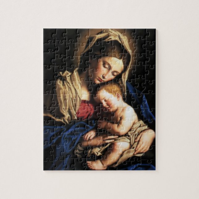 Blessed Virgin Mary and Infant Child Jesus Jigsaw Puzzle (Vertical)