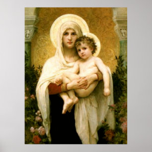 Blessed Virgin Mary and Infant Child Jesus Poster