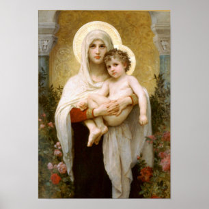 Blessed Virgin Mary and Infant Child Jesus Poster
