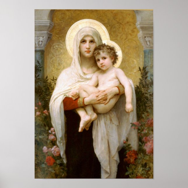 Blessed Virgin Mary and Infant Child Jesus Poster (Front)
