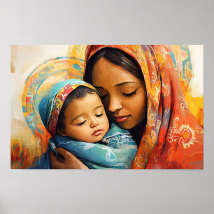 Blessed Virgin Mary and the Infant Jesus Poster
