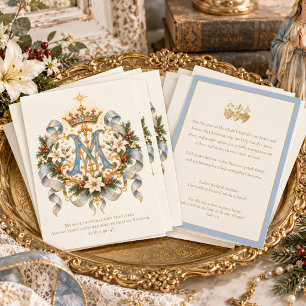Blessed Virgin Mary Catholic Christmas Card Mari