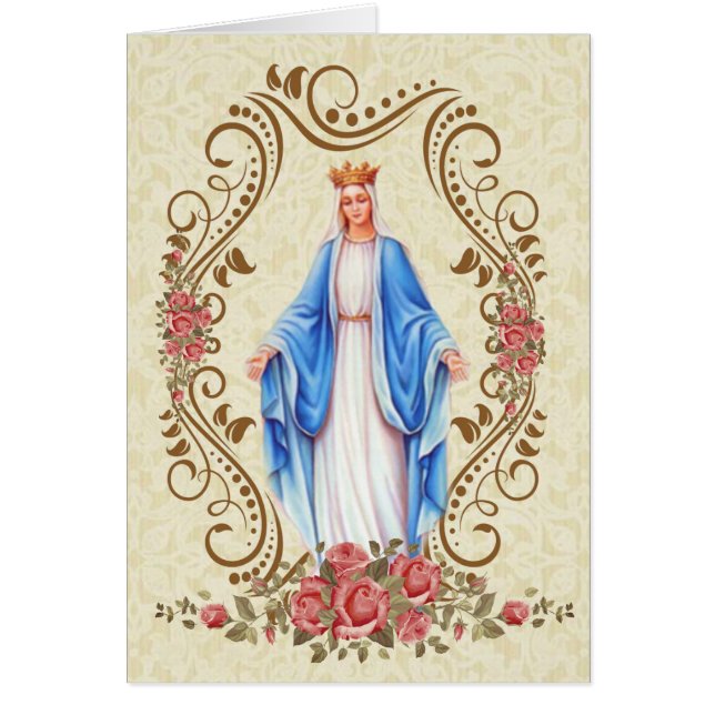 Blessed Virgin Mary  Catholic Condolence Thank You (Front)