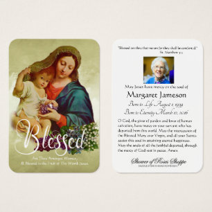 Blessed Virgin Mary Catholic Funeral Memorial Holy