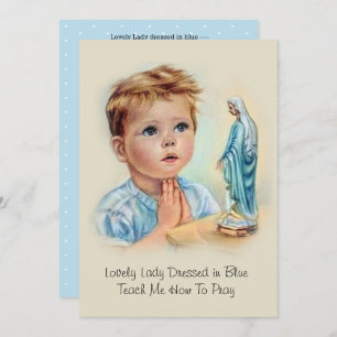 Blessed Virgin Mary Catholic Prayer Poem Card