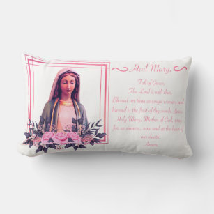 Blessed Virgin Mary-Hail Mary Lumbar Prayer Pillow