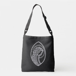 Blessed Virgin Mary in Lace on Black Velvet Crossbody Bag