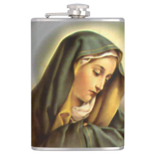 Blessed Virgin Mary in Prayer Hip Flask