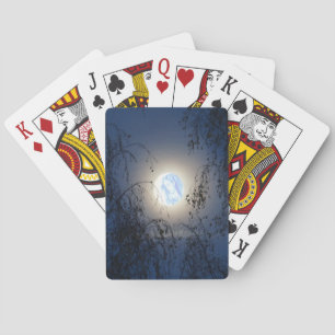 Blessed Virgin Mary in the Moon Lite Forest Playing Cards