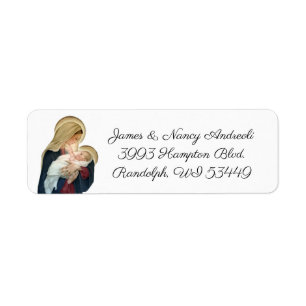 Blessed Virgin Mary Jesus  Return Address Labels