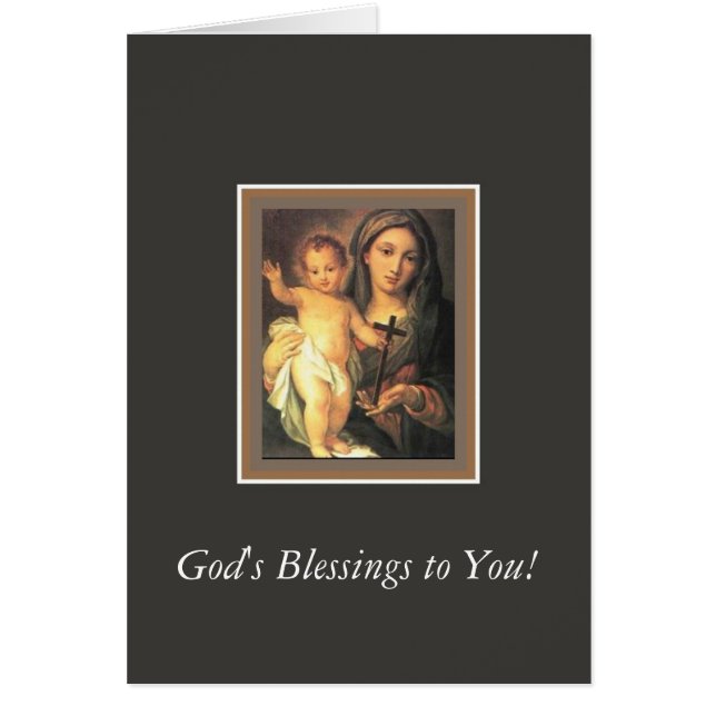 Blessed Virgin Mary Madonna Infant Christ Cross (Front)