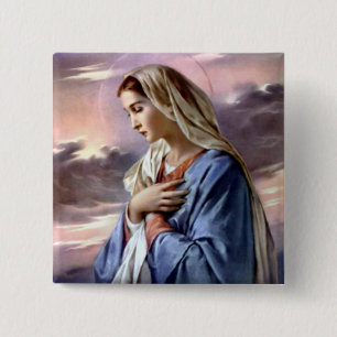 Blessed Virgin Mary - Mother of God 15 Cm Square Badge