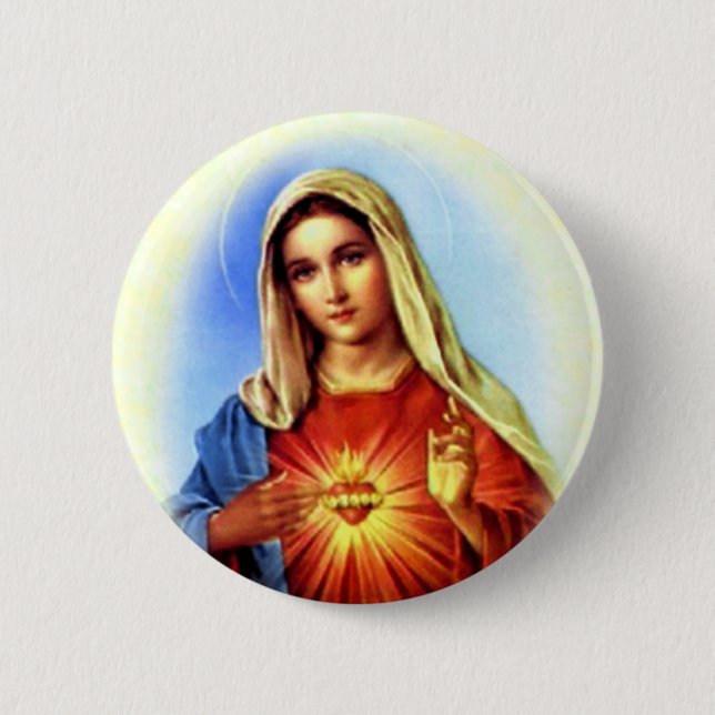 Blessed Virgin Mary - Mother of God 6 Cm Round Badge (Front)