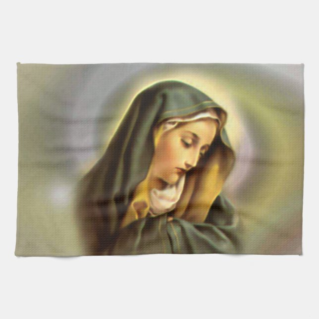 Blessed Virgin Mary - Mother of God Tea Towel (Horizontal)