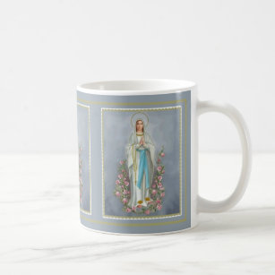 Blessed Virgin Mary of the Rosary w/roses Coffee Mug