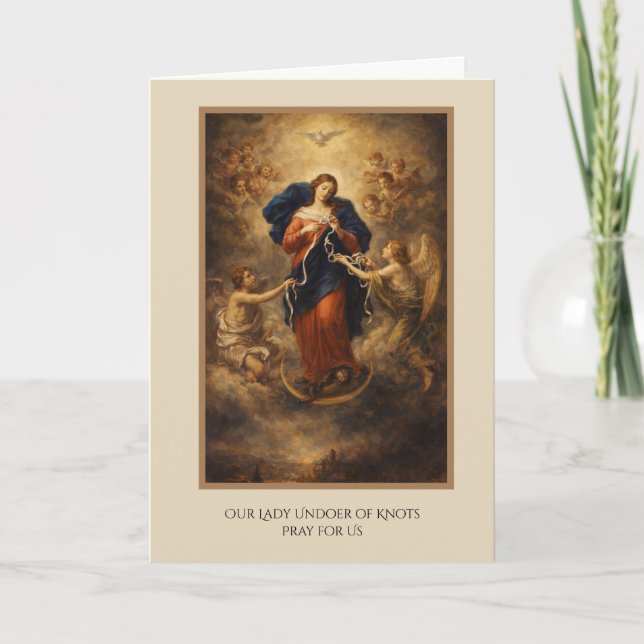 Blessed Virgin Mary Our Lady Undoer of Knots Card (Front)