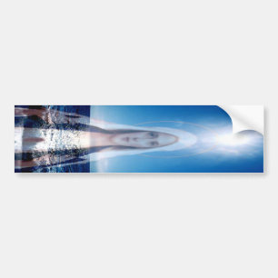 Blessed Virgin Mary Over the Ocean Bumper Sticker