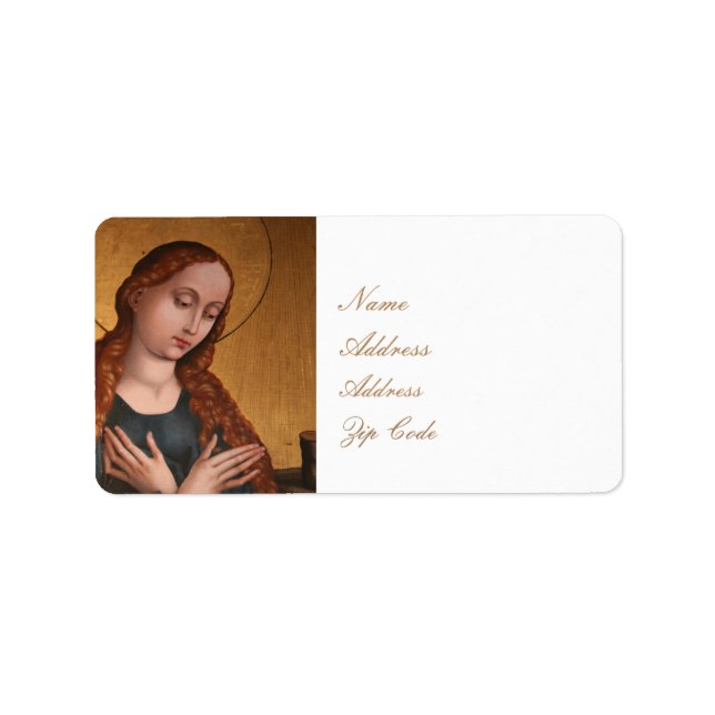 BLESSED VIRGIN MARY PLEASE PRAY FOR US LABEL (Front)