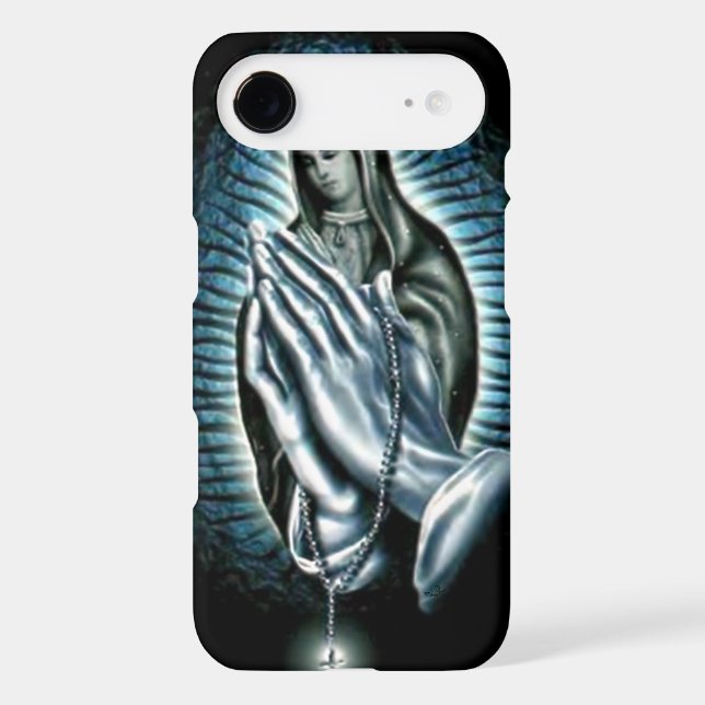 Blessed Virgin Mary Purple Prayer Rosary Case-Mate iPhone Case (Back)