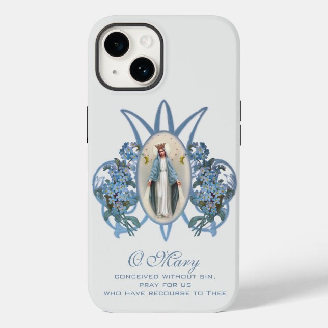 Blessed Virgin Mary Religious Vintage Catholic Case-Mate iPhone Case (Back)