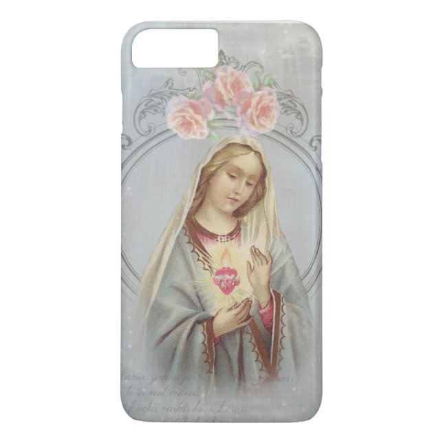 Blessed Virgin Mary Religious Vintage Catholic Case-Mate iPhone Case (Back)