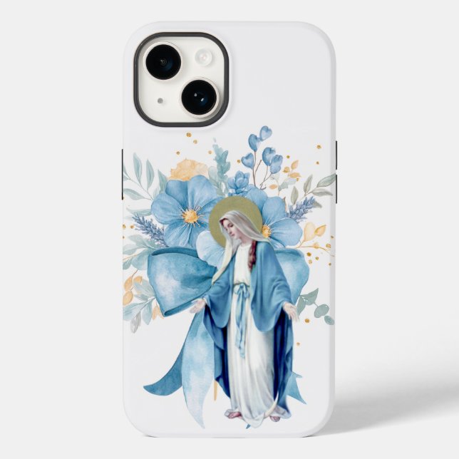 Blessed Virgin Mary Religious Vintage Catholic Case-Mate iPhone Case (Back)