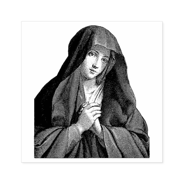 Blessed Virgin Mary Sorrowful Mother Religious Rubber Stamp (Imprint)