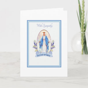 Blessed Virgin Mary Sympathy Funeral Card