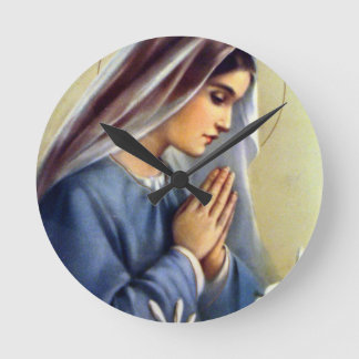 Blessed Virgin Mary The Mother of God Round Clock