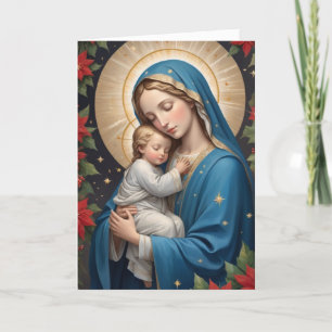 Blessed Virgin Mary Traditional Catholic Holiday Card