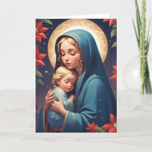 Blessed Virgin Mary Traditional Catholic Holiday Card