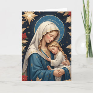 Blessed Virgin Mary Traditional Catholic Holiday Card