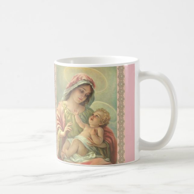 Blessed Virgin Mary w child Jesus Mug Gift (Right)