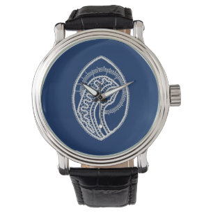 Blessed Virgin Mary, white lace, navy blue Watch