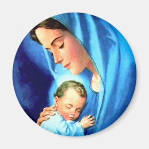 Blessed Virgin Mary with Baby Jesus Magnet