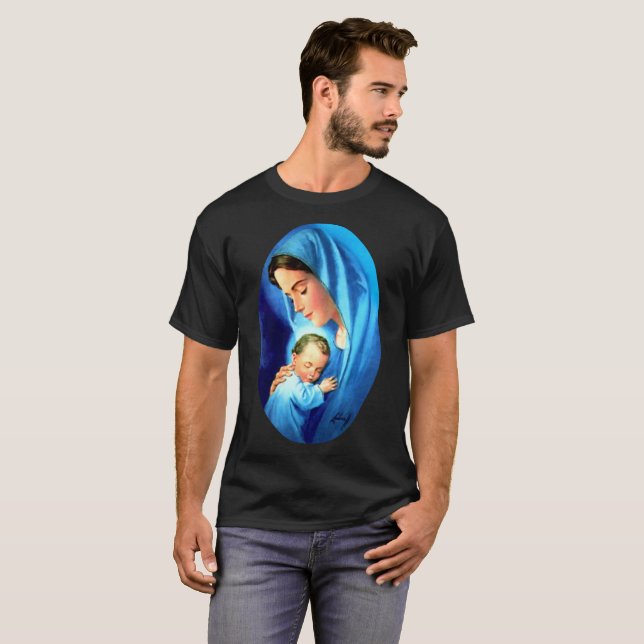 Blessed Virgin Mary with Baby Jesus T-Shirt (Front Full)