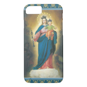 Blessed Virgin Mary with Christ Child Jesus Lily iPhone 8/7 Case