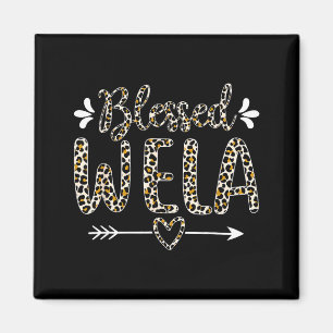 Blessed wela grandma grandmother cute leopard magnet