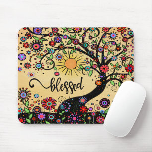 BLESSED Whimsical Tree Mouse Pad