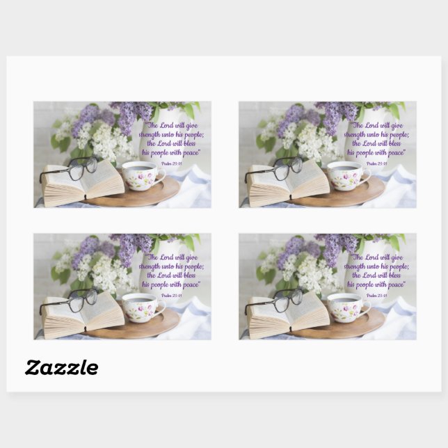 Blessed with Peace Rectangular Sticker (Sheet)