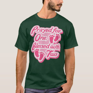 Blessed With Twins Pregnancy Funny Saying T-Shirt