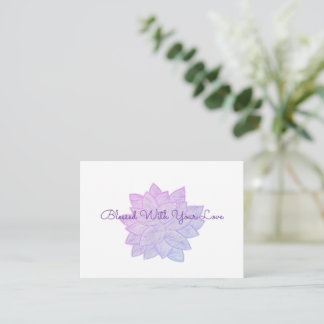 Blessed with your love: Floral Affirmation Card