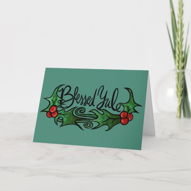 Blessed Yule Card (Front)